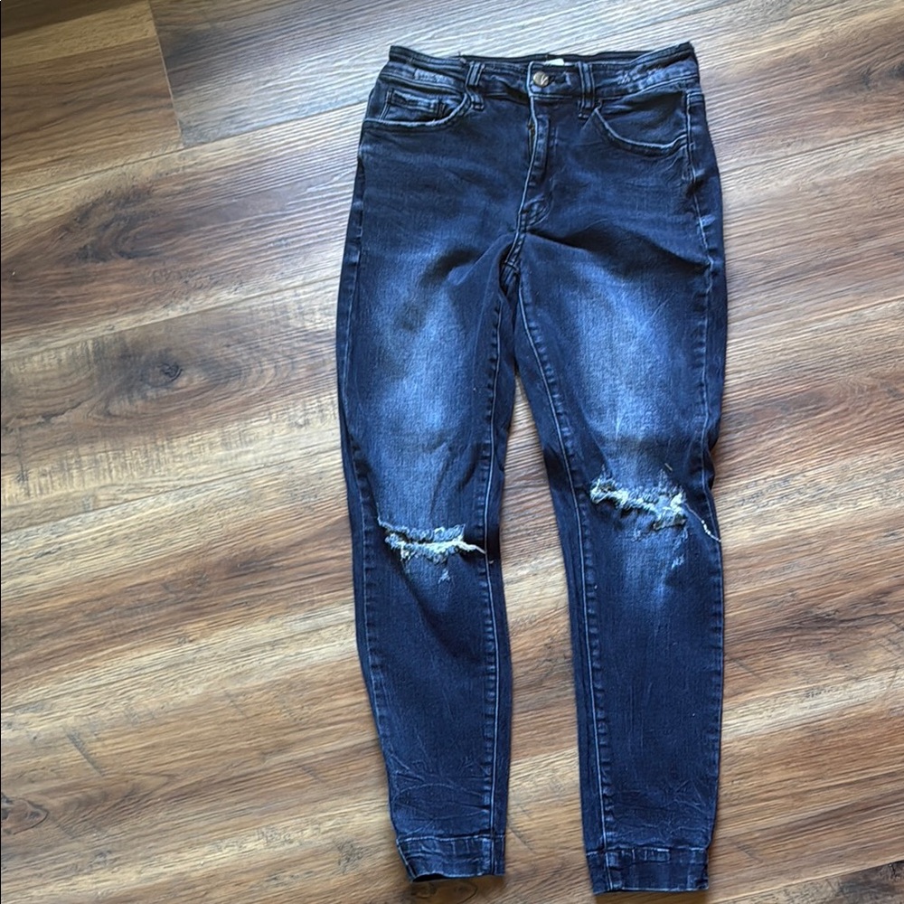 KanCan Dark Blue Distressed Skinny Jeans